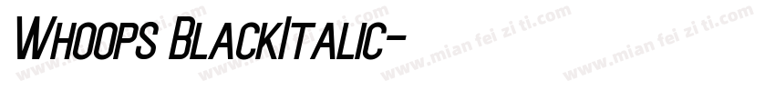 Whoops BlackItalic字体转换